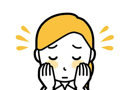 肌やのどの乾燥に悩む女性のイラスト