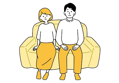 上半身は涼しく、下半身は温かくする男女のイラスト