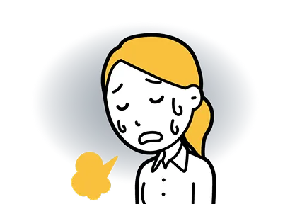 疲労感や元気のなさに悩む女性のイラスト