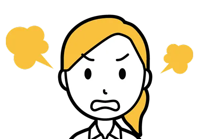 イライラして頭にモヤモヤを抱える女性のイラスト