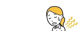 肩こりや頭痛に悩む女性のイラスト