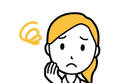 むくみや体の重さに悩む女性のイラスト