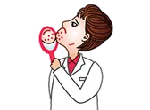 ニキビや肌荒れに悩む人のイラスト