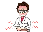 皮膚のかゆみに悩む人のイラスト
