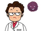 がんの不安に悩む人のイラスト