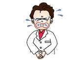 強い痛みに悩む人のイラスト