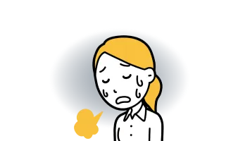 疲れやすく風邪をひきやすい気虚タイプのイラスト